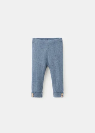 Žebrované pletené legíny