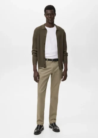 Žebrovaný pletený svetr