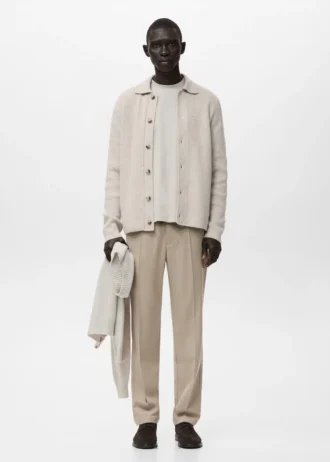 Žebrovaný pletený svetr