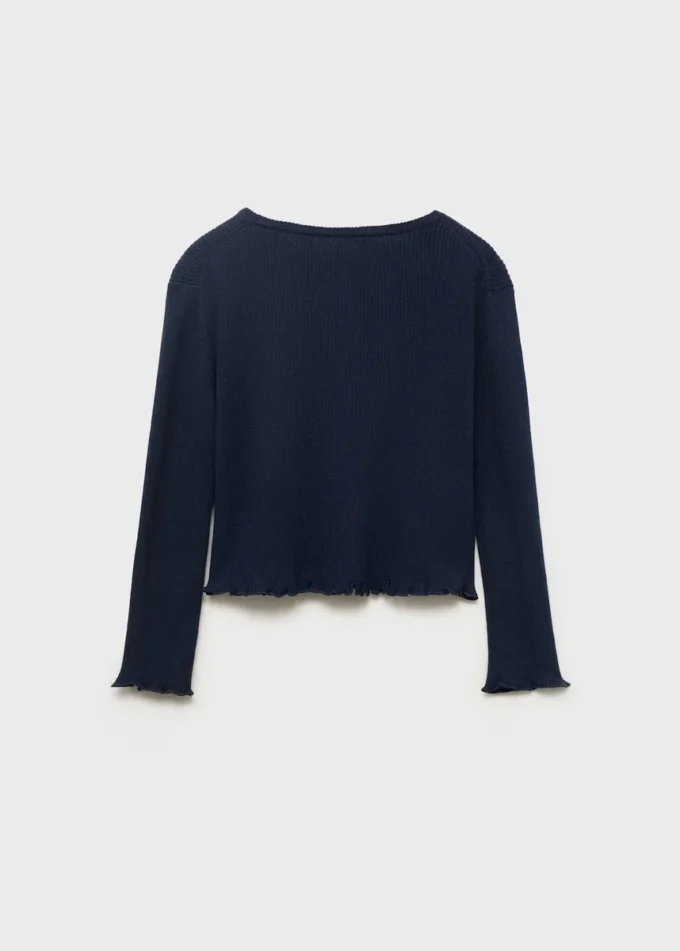 Žebrovaný pletený svetr Žebrovaný pletený svetr