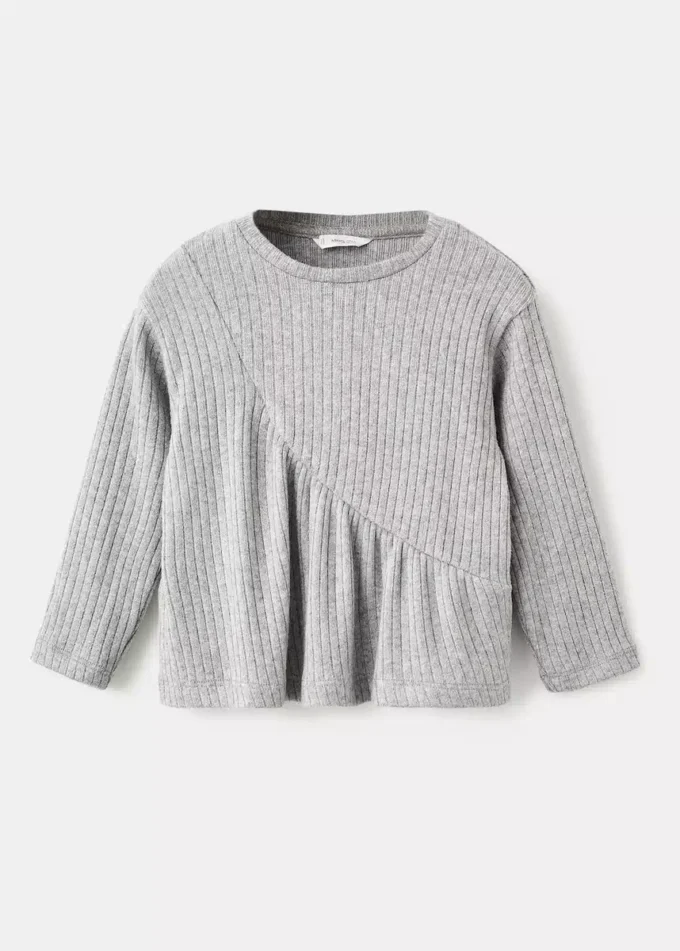 Žebrovaný top s volánky Žebrovaný top s volánky