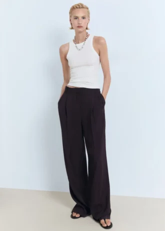 Žebrovaný top z bavlněné směsi