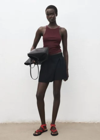 Žebrovaný top z bavlněné směsi