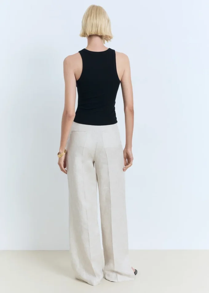 Žebrovaný top z bavlněné směsi Žebrovaný top z bavlněné směsi