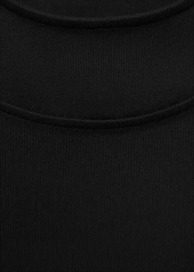 Žebrované tričko s výstřihem Žebrované tričko s výstřihem