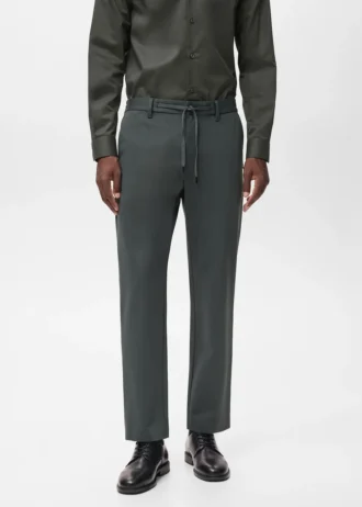 Elastické kalhoty slim fit se stahovací šňůrkou