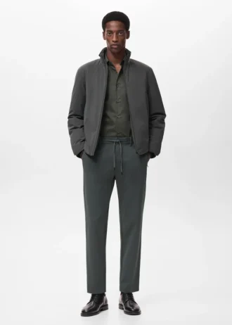 Elastické kalhoty slim fit se stahovací šňůrkou