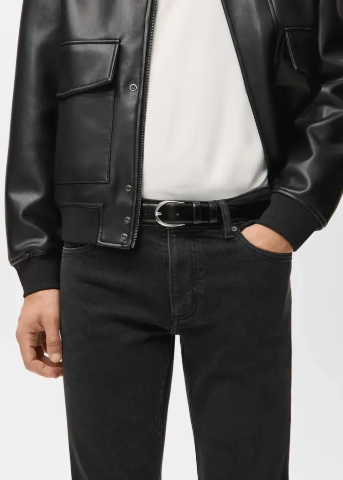 Černé džíny Jan se slim střihem Černé džíny Jan se slim střihem