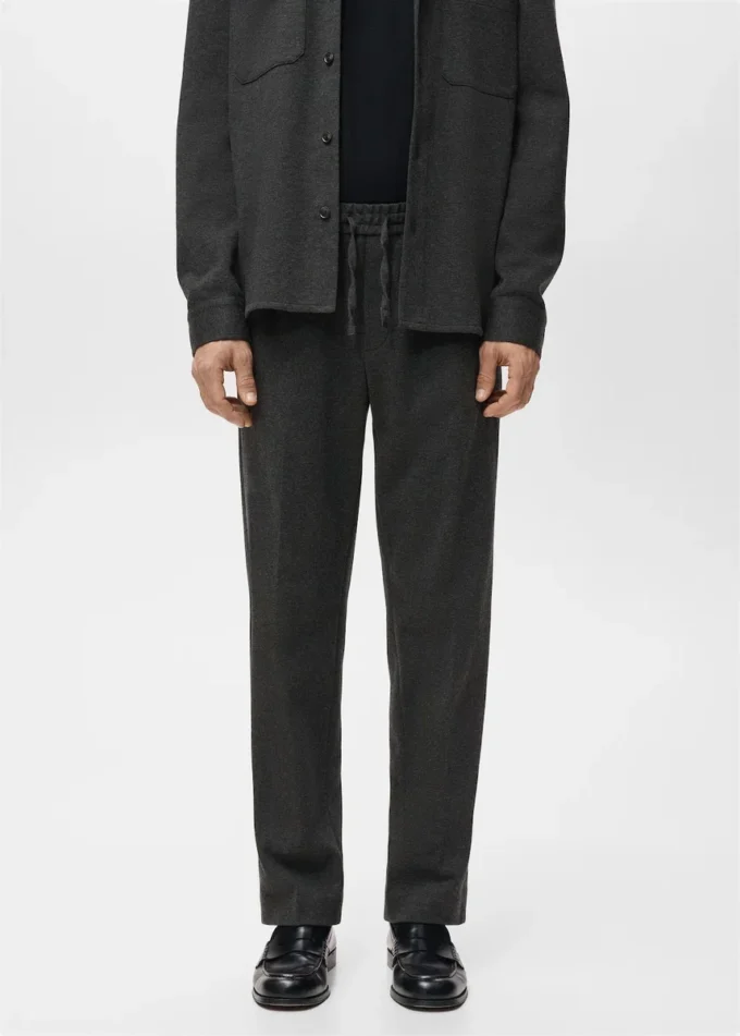 Flanelové joggingové kalhoty se stahovací šňůrkou Flanelové joggingové kalhoty se stahovací šňůrkou