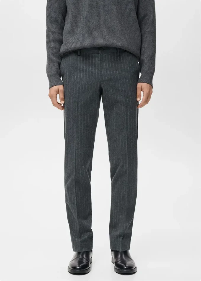 Flanelové kalhoty slim fit Flanelové kalhoty slim fit