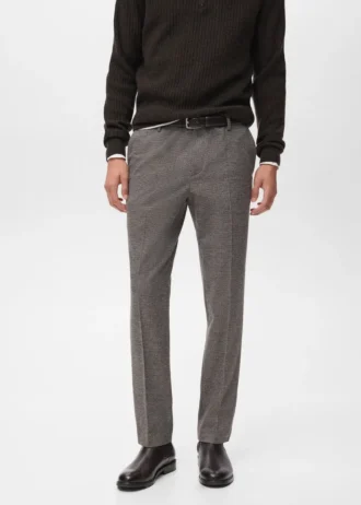 Flanelové kalhoty slim fit