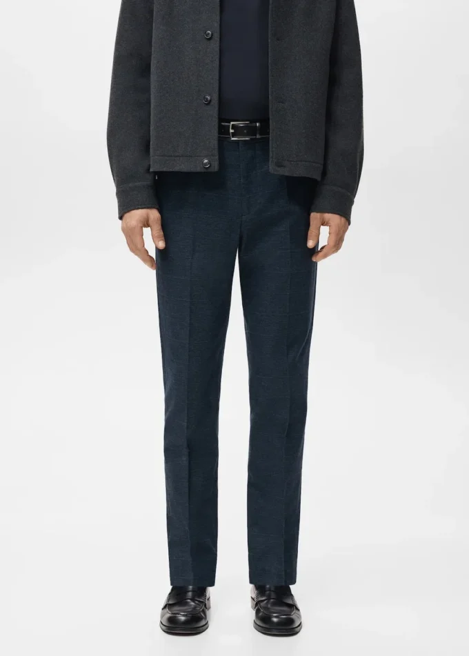 Flanelové kalhoty slim fit Flanelové kalhoty slim fit