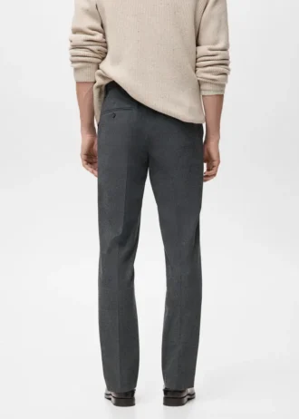 Flanelové kalhoty slim fit