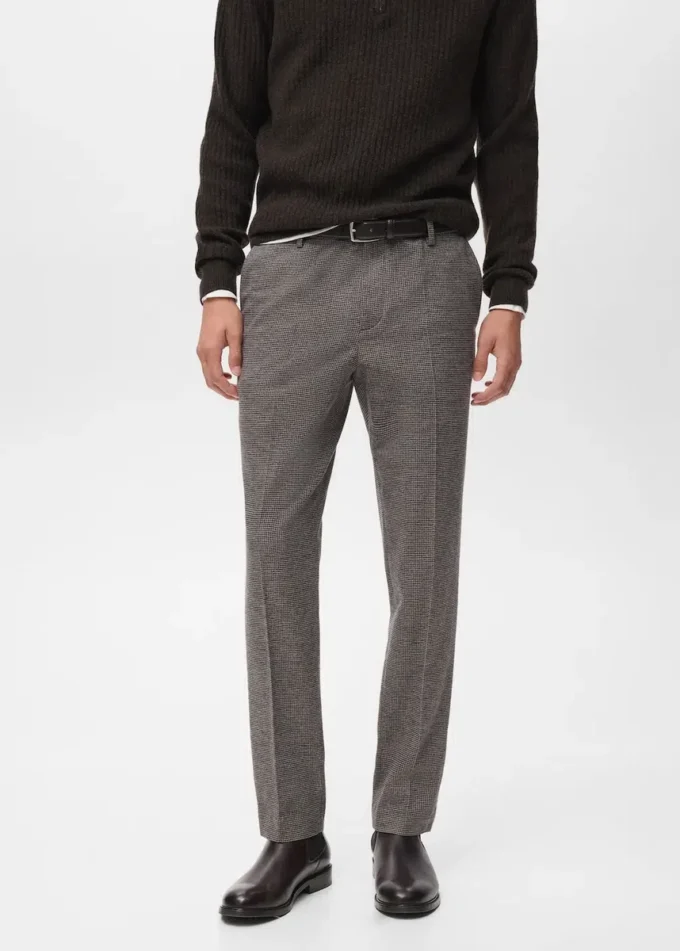 Flanelové kalhoty slim fit Flanelové kalhoty slim fit