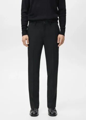 Flanelové kalhoty slim fit