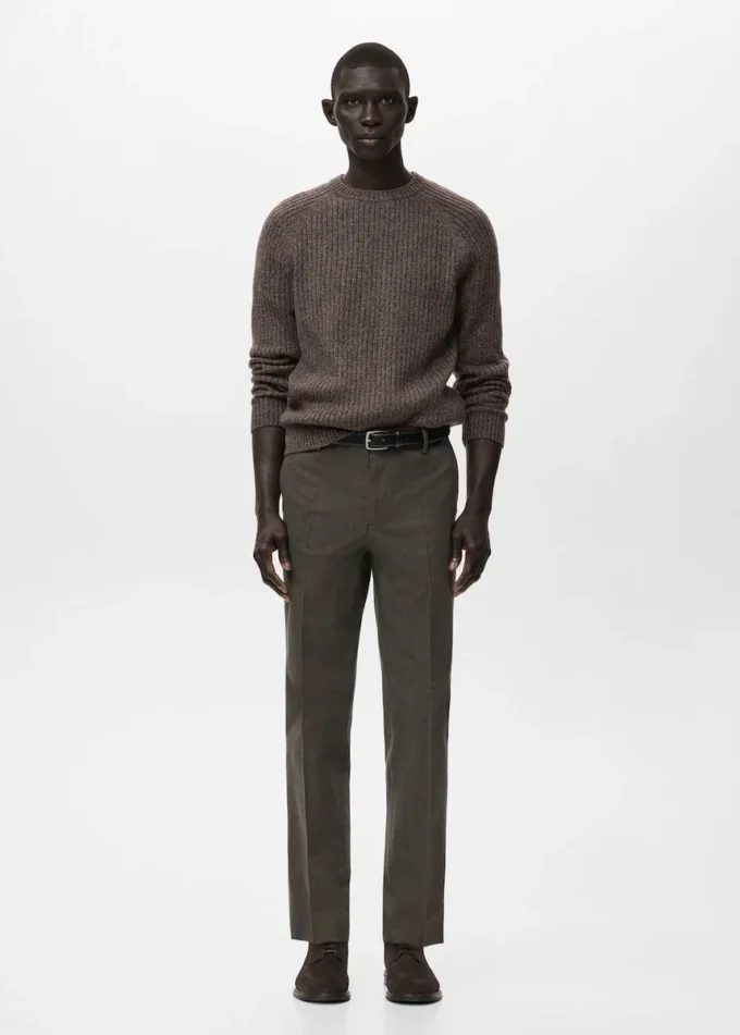 Flanelové kalhoty slim fit Flanelové kalhoty slim fit