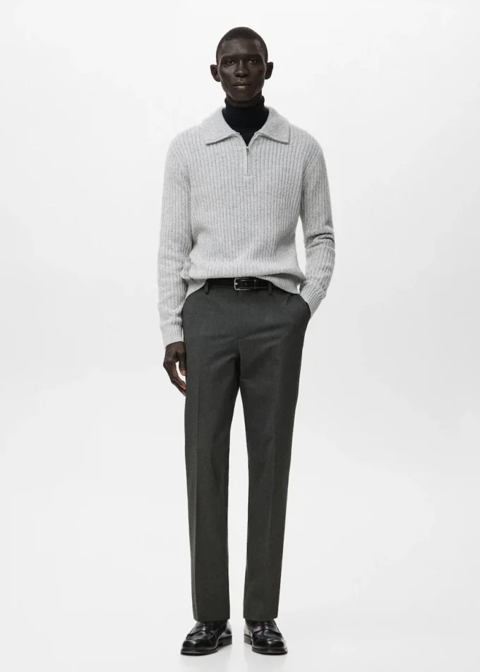 Flanelové kalhoty slim fit Flanelové kalhoty slim fit