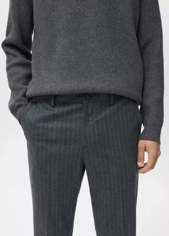 Flanelové kalhoty slim fit Flanelové kalhoty slim fit