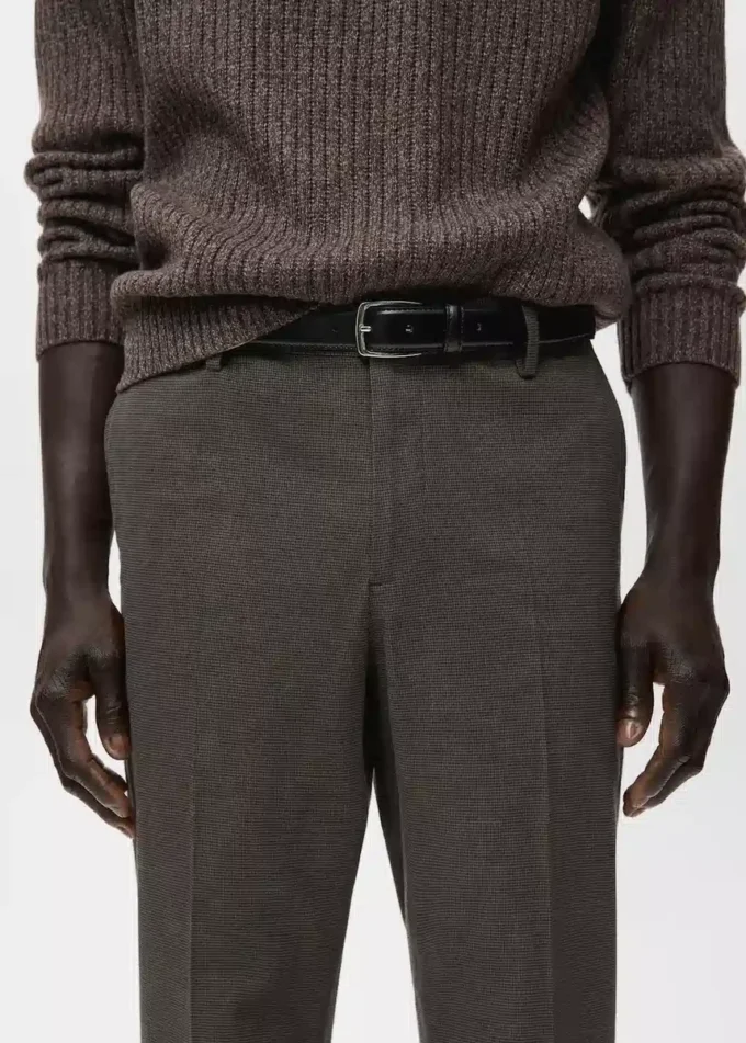 Flanelové kalhoty slim fit Flanelové kalhoty slim fit