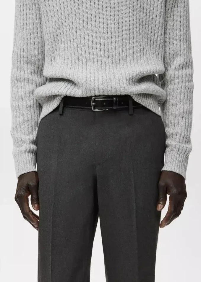 Flanelové kalhoty slim fit Flanelové kalhoty slim fit