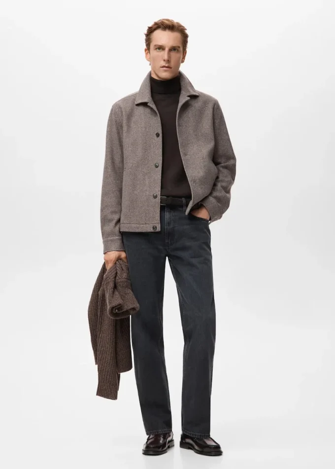 Flanelová košile s pravidelným střihem Flanelová košile s pravidelným střihem