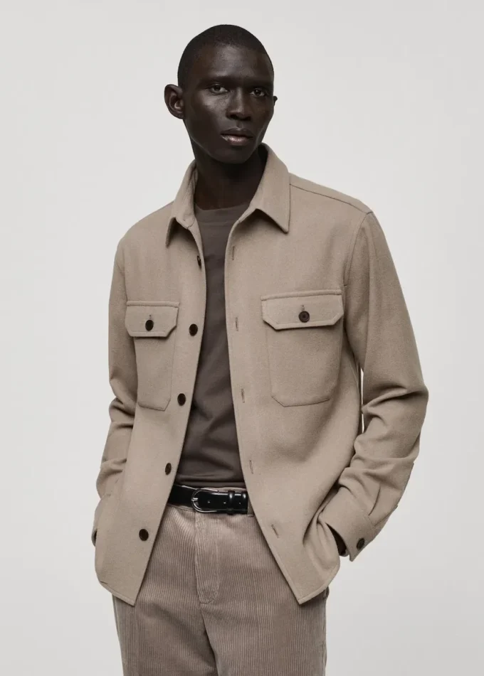 Flanelová košile z vlněné směsi Flanelová košile z vlněné směsi