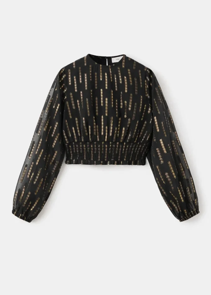 Halenka s lurexovými detaily Halenka s lurexovými detaily