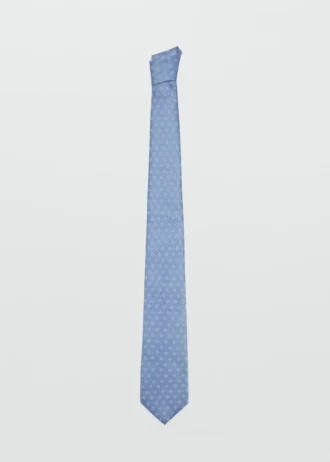 Hedvábná kravata s geometrickým vzorem