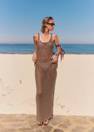 Háčkované dlouhé šaty