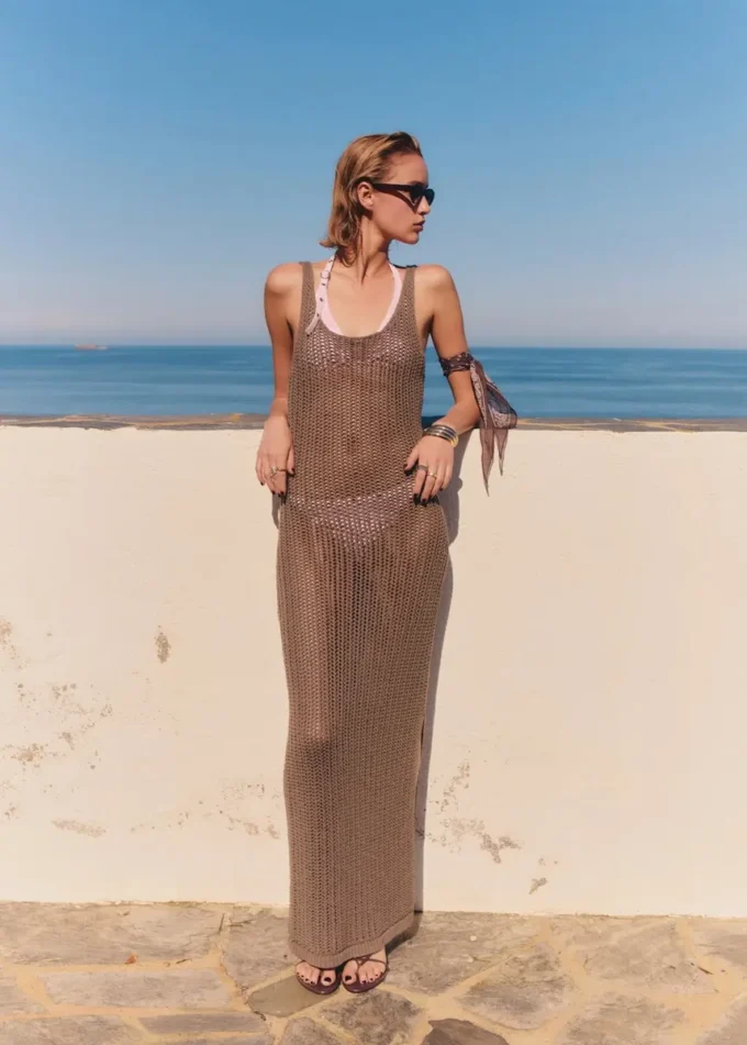 Háčkované dlouhé šaty Háčkované dlouhé šaty