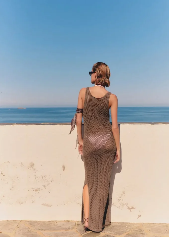 Háčkované dlouhé šaty Háčkované dlouhé šaty