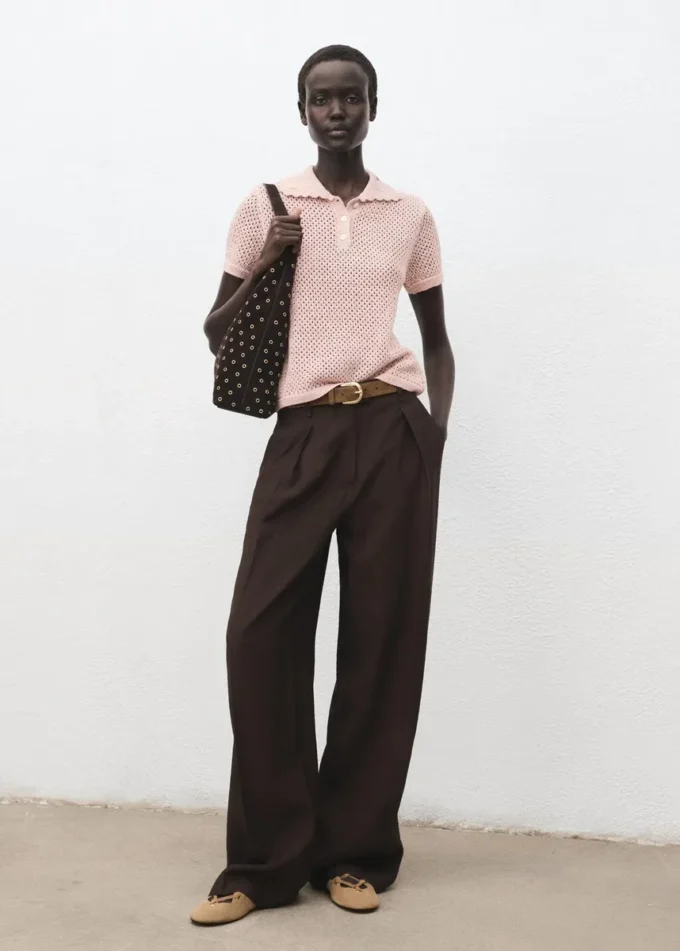 Háčkovaný svetr z lurexu Háčkovaný svetr z lurexu