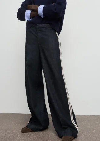 Široké pruhované džíny