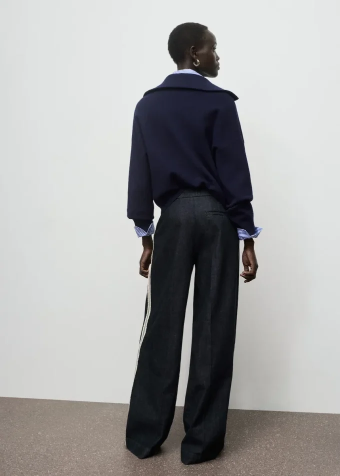 Široké pruhované džíny Široké pruhované džíny