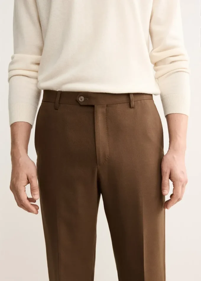 Italské vlněné flanelové kalhoty Italské vlněné flanelové kalhoty