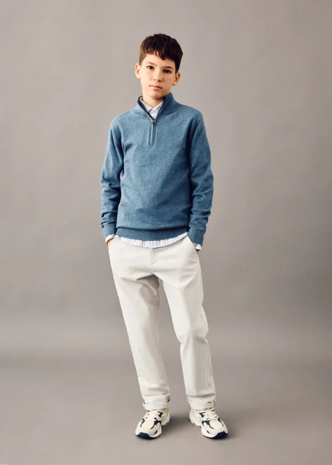 Jednobarevné chino kalhoty Jednobarevné chino kalhoty