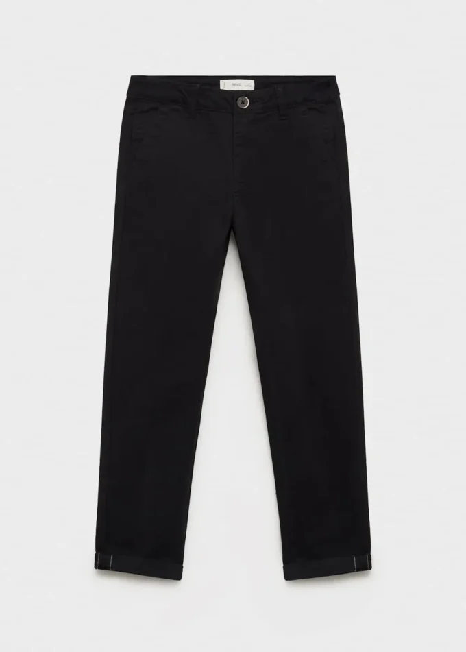 Jednobarevné chino kalhoty Jednobarevné chino kalhoty