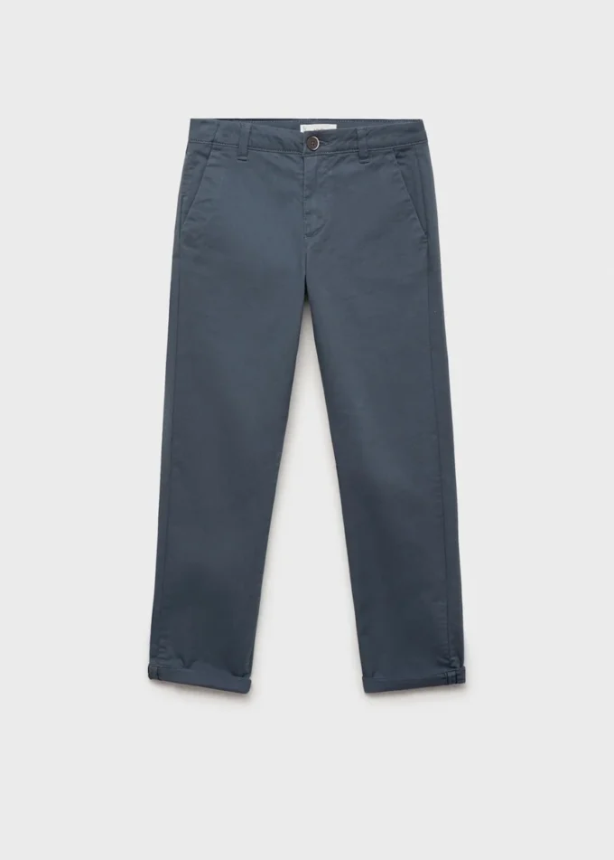 Jednobarevné chino kalhoty Jednobarevné chino kalhoty