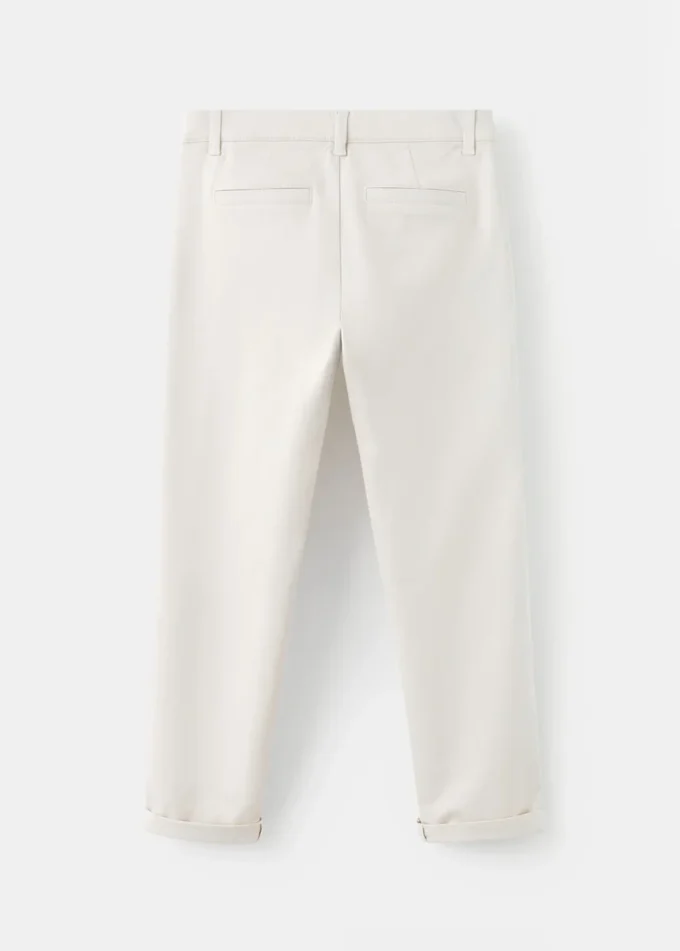 Jednobarevné chino kalhoty Jednobarevné chino kalhoty