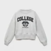 Jednobarevná mikina ve stylu college Jednobarevná mikina ve stylu college