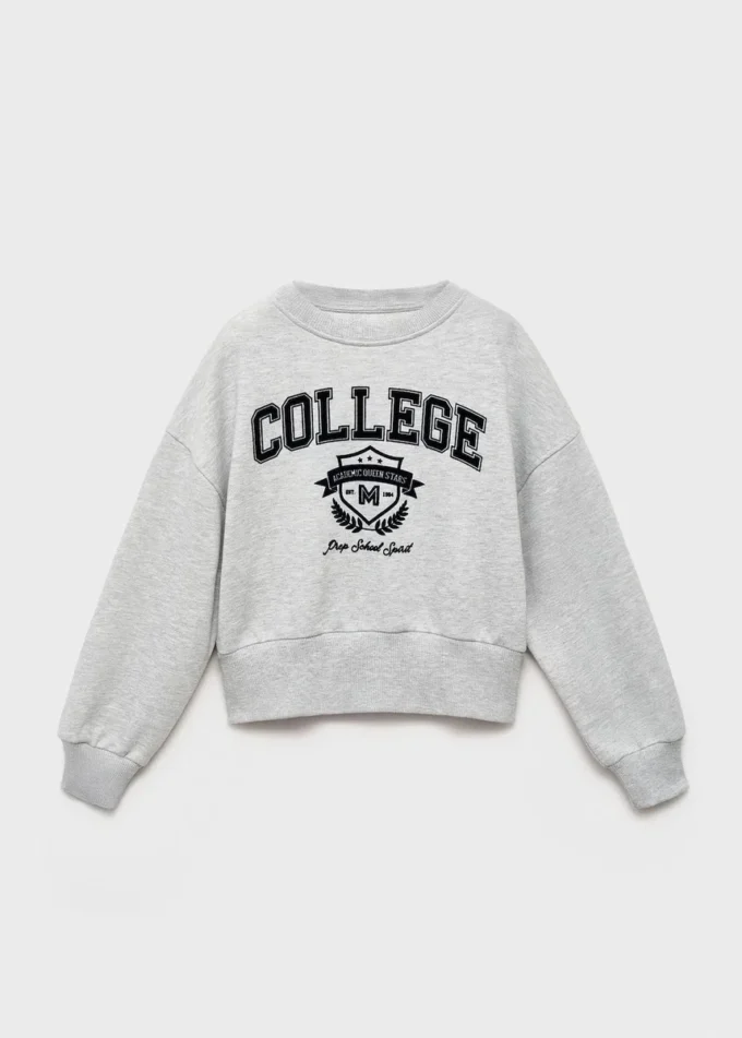 Jednobarevná mikina ve stylu college Jednobarevná mikina ve stylu college