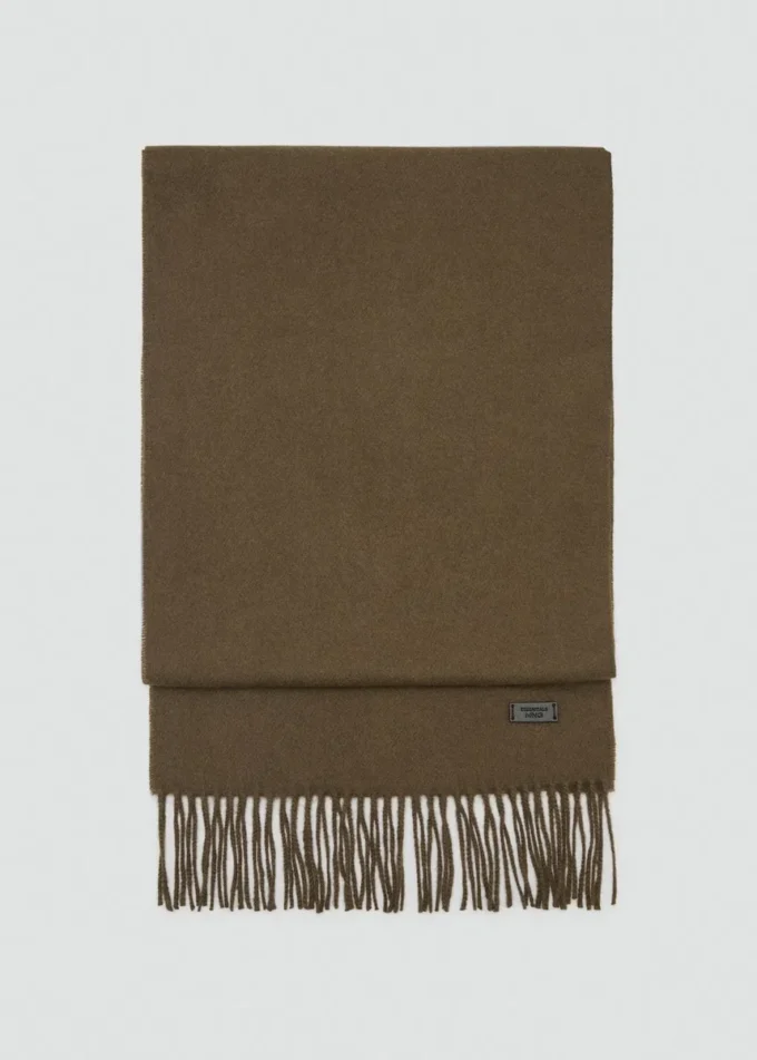 Jednobarevný šátek s třásněmi Jednobarevný šátek s třásněmi