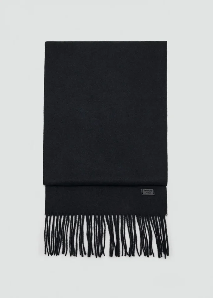 Jednobarevný šátek s třásněmi Jednobarevný šátek s třásněmi