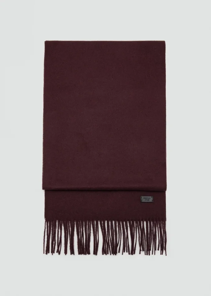 Jednobarevný šátek s třásněmi Jednobarevný šátek s třásněmi