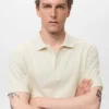 Jemně žebrované polo tričko Jemně žebrované polo tričko