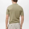 Jemně pletené bavlněné polo tričko