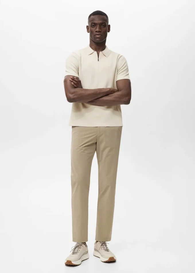 Jemně pletené polo tričko COOLMAX® se zipem Jemně pletené polo tričko COOLMAX® se zipem