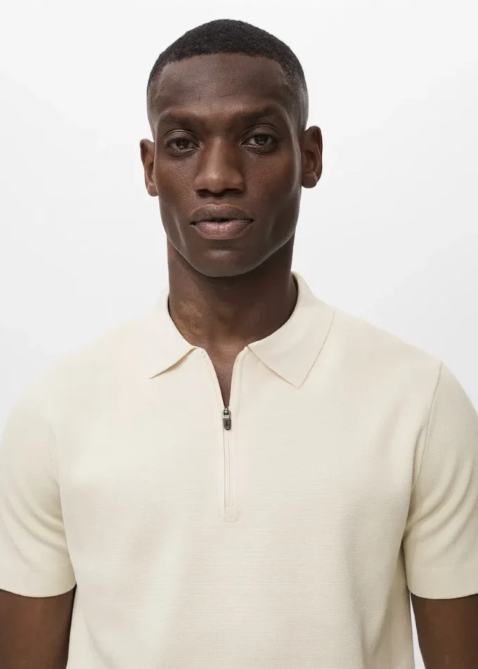 Jemně pletené polo tričko COOLMAX® se zipem Jemně pletené polo tričko COOLMAX® se zipem