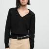 Jemně pletený svetr s výstřihem do V Jemně pletený svetr s výstřihem do V