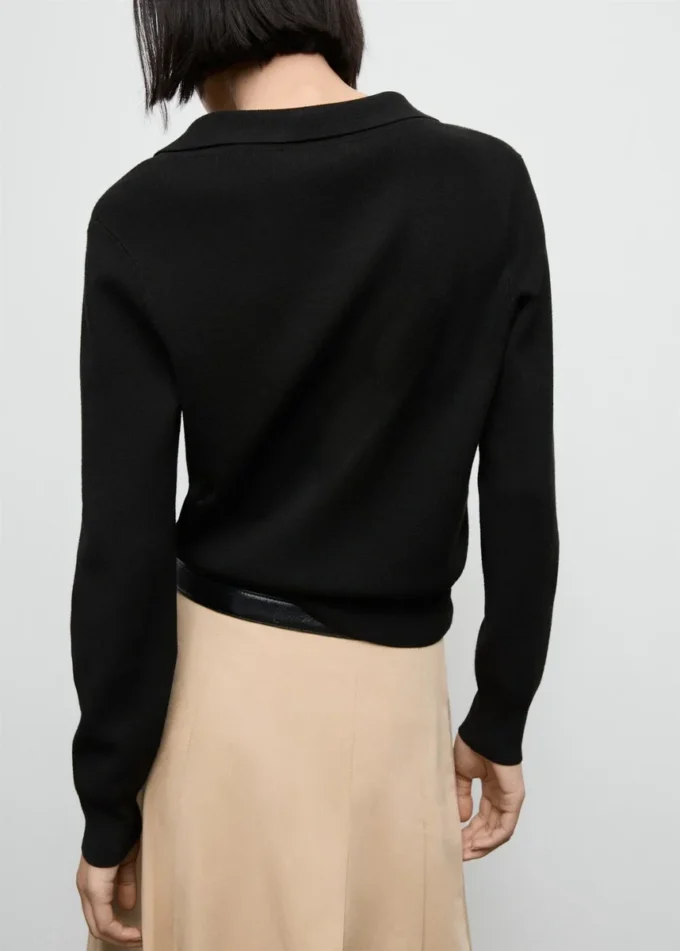 Jemně pletený svetr s výstřihem do V Jemně pletený svetr s výstřihem do V